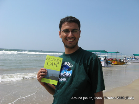 dinesh wagle in goa beach kolva with palpasa cafe
