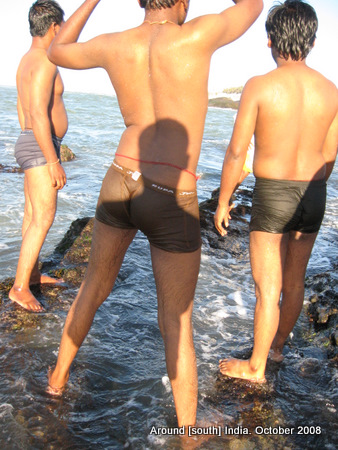 boys in kanyakumari three sea beach
