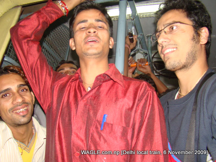 Dinesh Wagle in Delhi local train