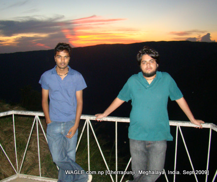sunset in cherrapunji