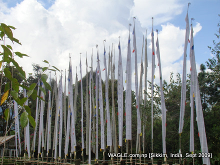 prayer flags of gangtok, sikkim