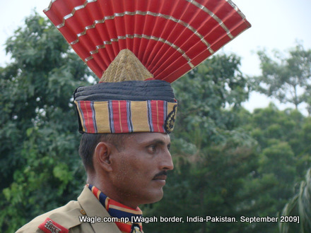 wagah border, security guard