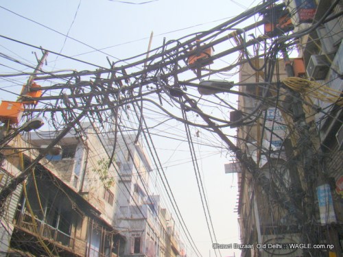 electric lines pass through chawri bazaar, old delhi