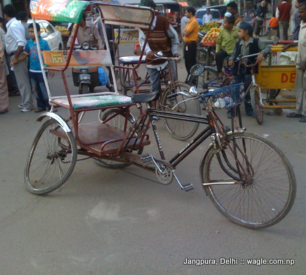 an auto hits a rickshaw