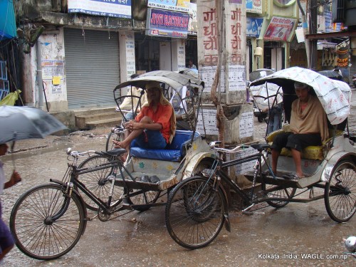 rickshaw of kolkata, india