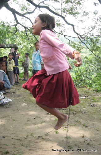 skipping highway kids of nepal