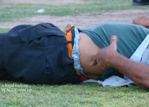 The Belt the belt of a tried indian who is scratching