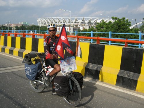 Saurab Dahal World Cyclist from Nepal (Kantipur)