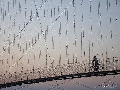 chandani dodhara suspension bridge on mahakali river in far west nepal