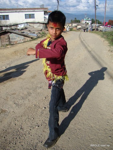 kids of dadeldhura nepal on the day of dashain tika