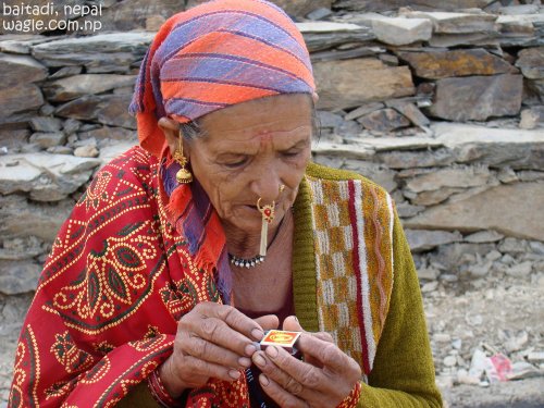 smoking woman of far west nepal2