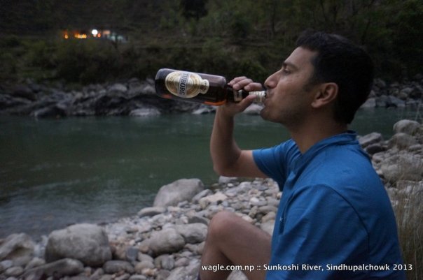 This is what you do to emerge out of the long day that includes an embarrassing setback- hitting a rock and falling down from your boat. End of Day Three.