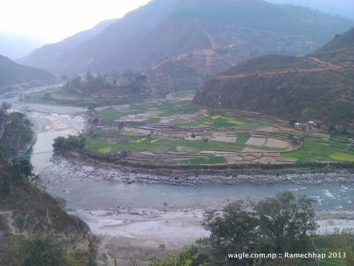 Near Manthali, district headquarters of Ramechhap district. Tamakoshi river.