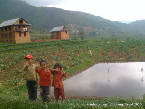 Chitlang kids waved to us as we drove by. May 2010