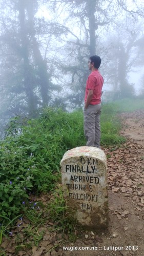 A steep climb over a rebellious road. Didn't rain much so we easily made it to the top (2700 meters).