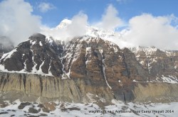 Smaller mountains hid behind the clouds-- as seen from ABC