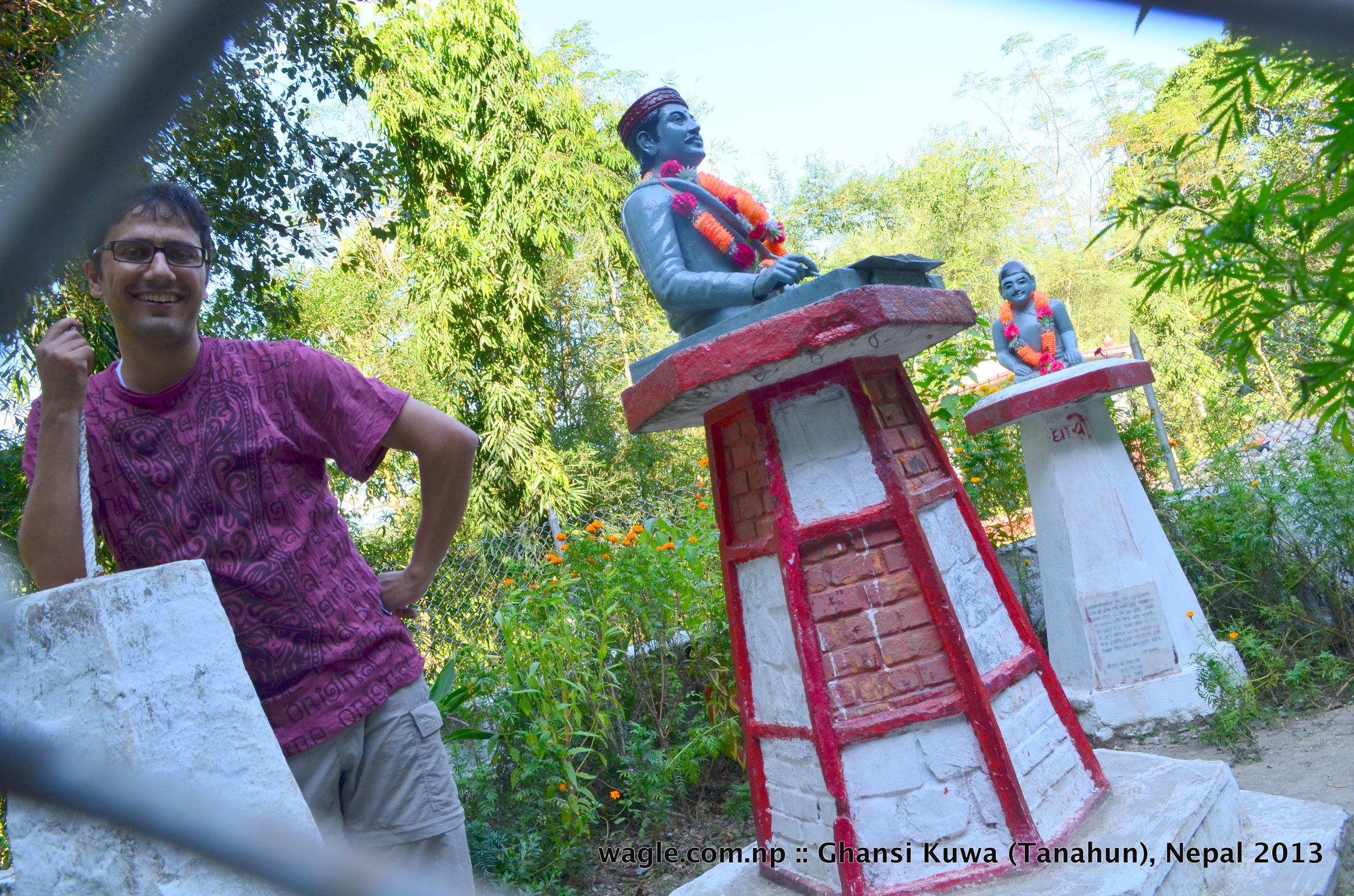 Bhanu Bhakta in the middle. Ghansi on the right.