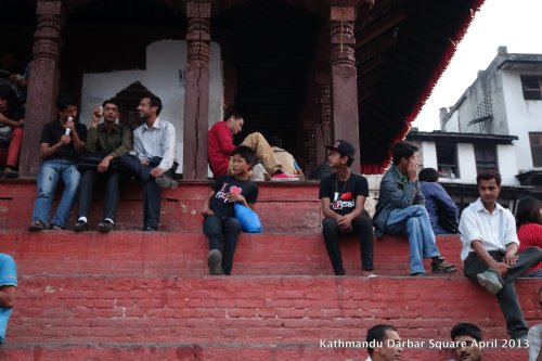 Stairs of Basantapur's Trailokya Mohan Temple.