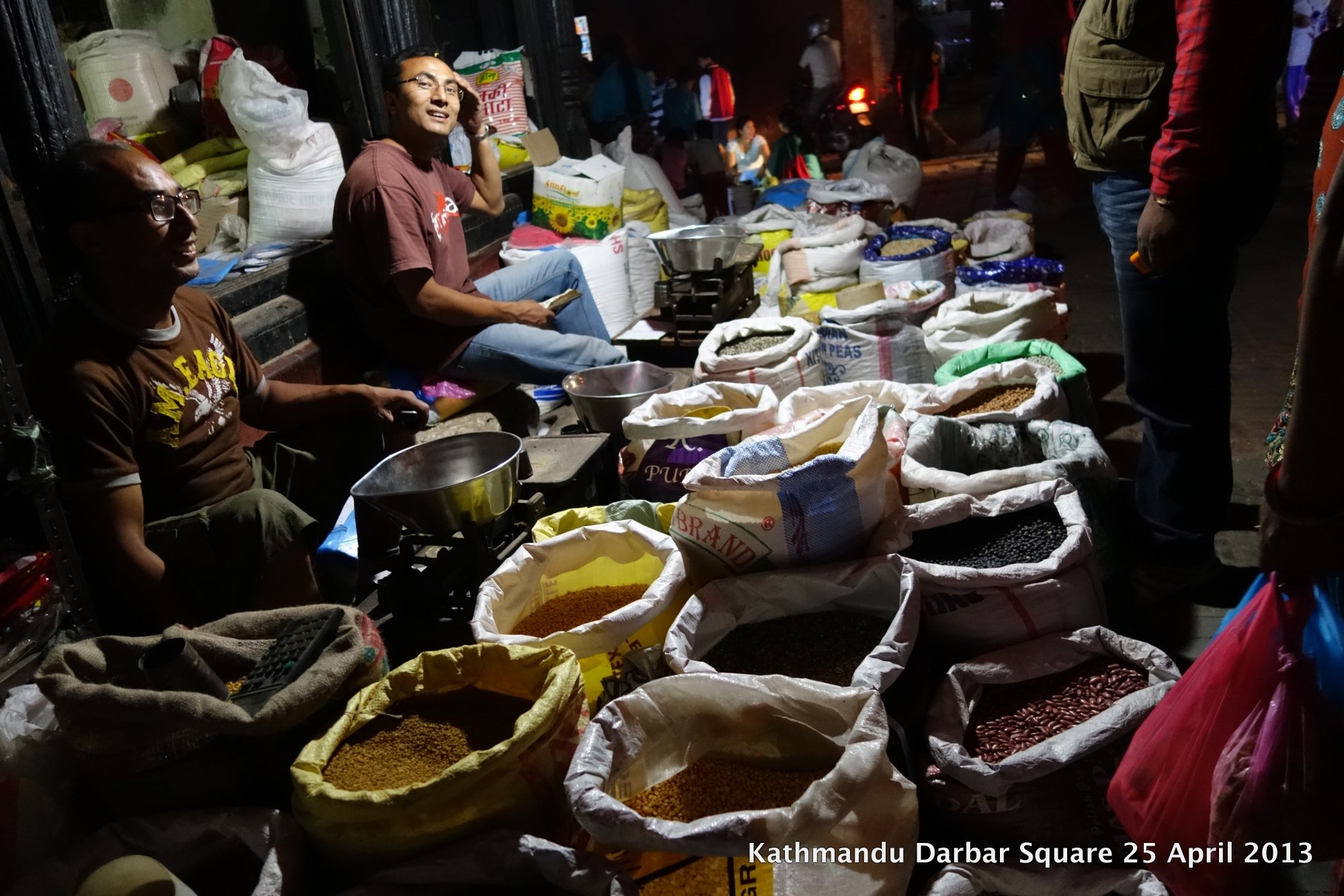 A shop at the backside of the Kastamandap building. 25 April 2014.