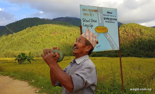 Fying kite in Chitlang