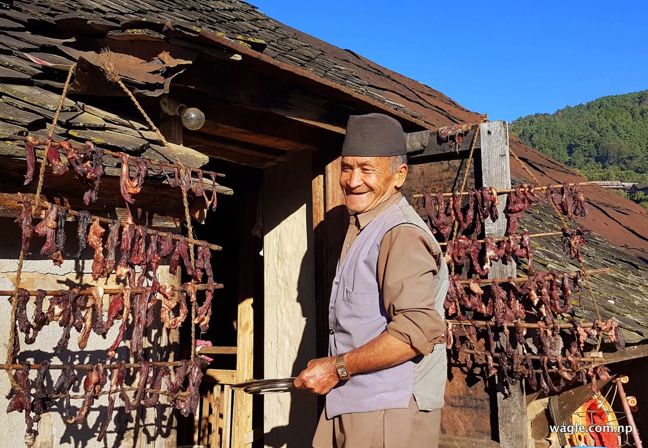 Lal Bahadur Shrestha runs a homestay business from his house in the Narayanhitti neighbourhood of Chitlang village. I had stayed at his house in 2013 for the first time when I hiked up to Chitlang and Markhu.
